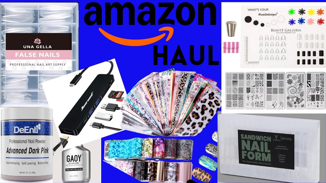 Nail Supplies AMAZON HAUL  | Trying NAIL FOIL