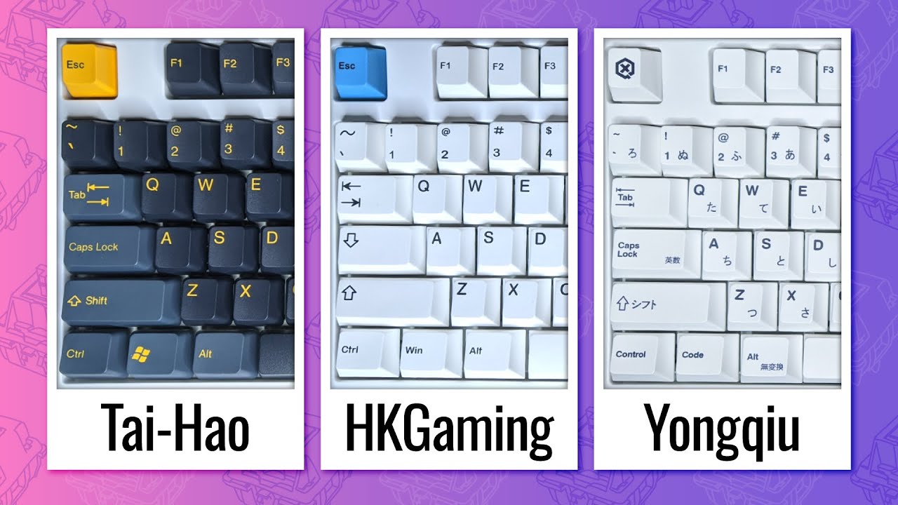 Budget Keycap Showdown: Tai-Hao vs HK Gaming vs Yongqiu (Gliging)