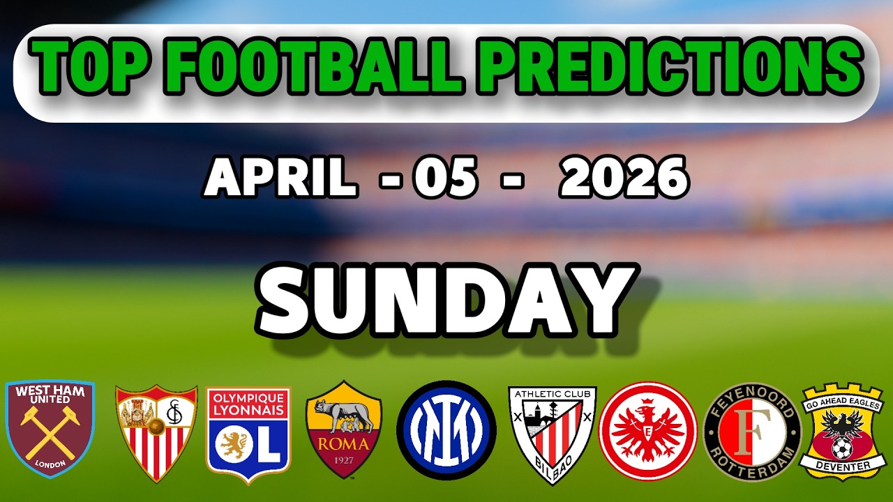 FOOTBALL PREDICTIONS TODAY 5 APRIL | FA CUP | SERIE A | BUNDESLIGA | LA LIGA  | BETTING TIPS