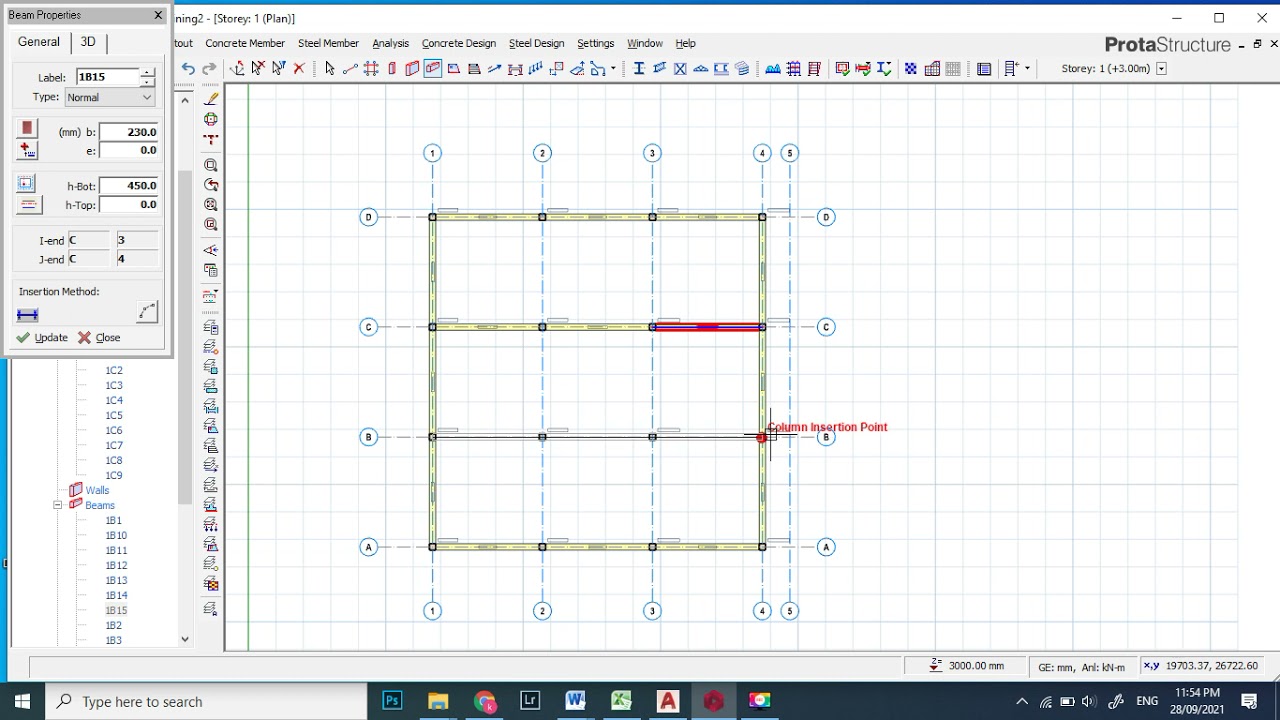protastructure tutorial: how to create dead load on slab