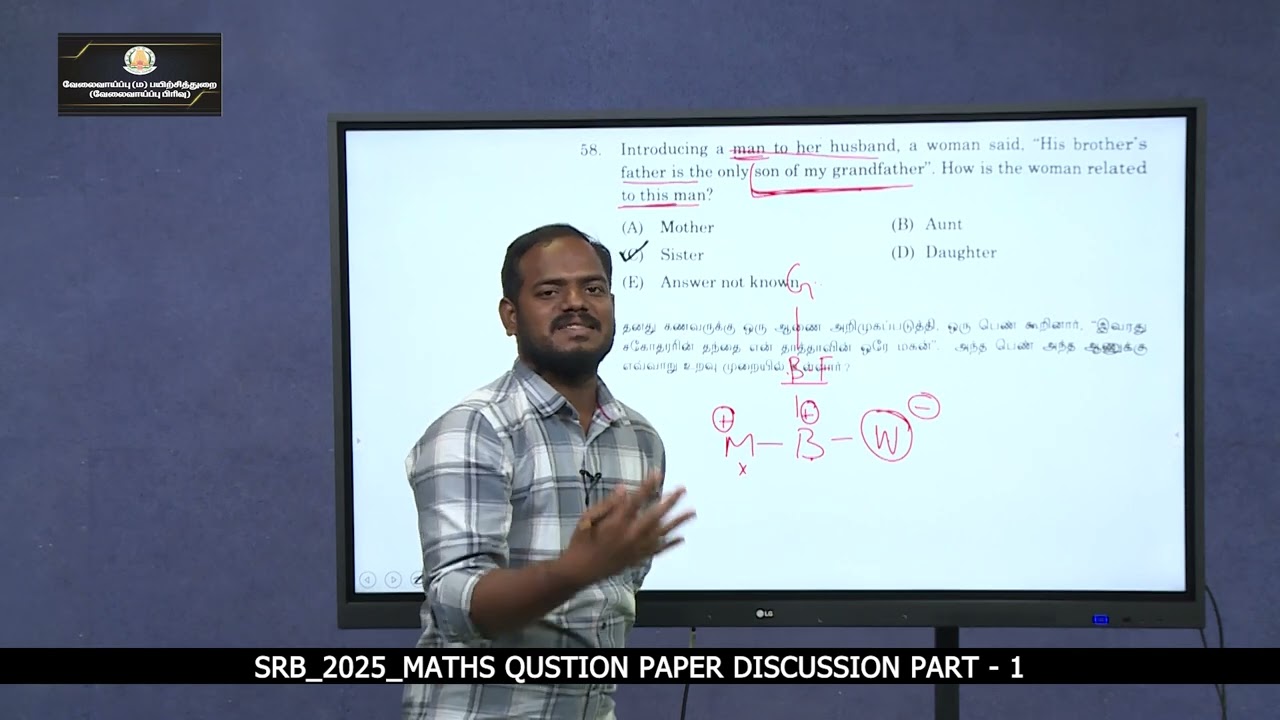SRB - 2025 - Maths Question  Paper Discussion - Part-1
