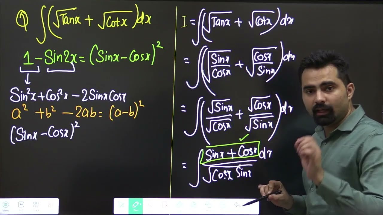 Integrate root tanx + root cotx | integral root tanx + root cotx | Eg-39 Ch-7 Integral