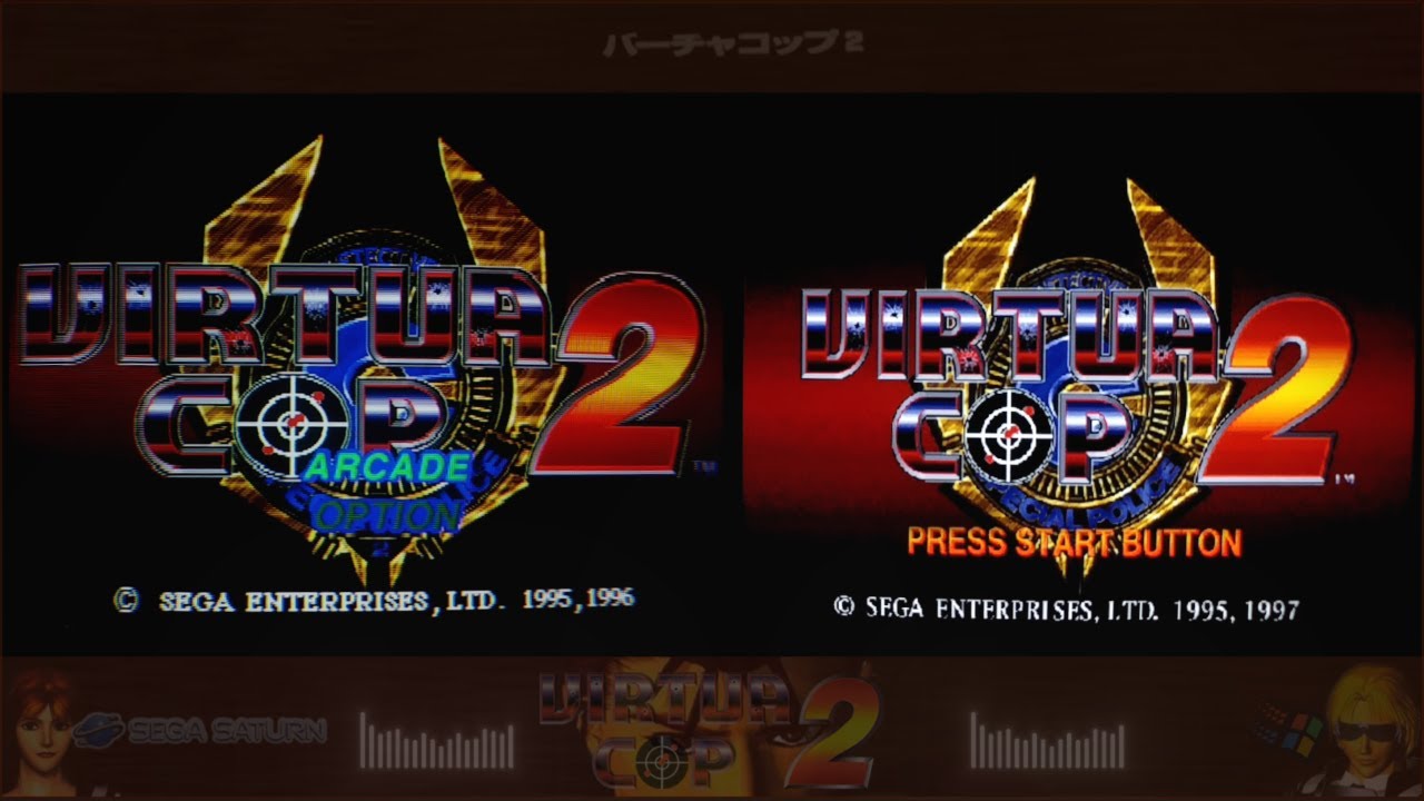 Virtua Cop 2 - Real hardware comparison SegaSaturn VS Windows - No Emulator.