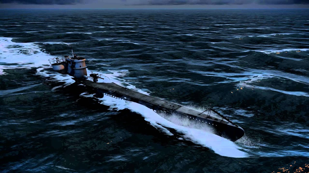 Silent Hunter 5 U-boat surfacing and diving