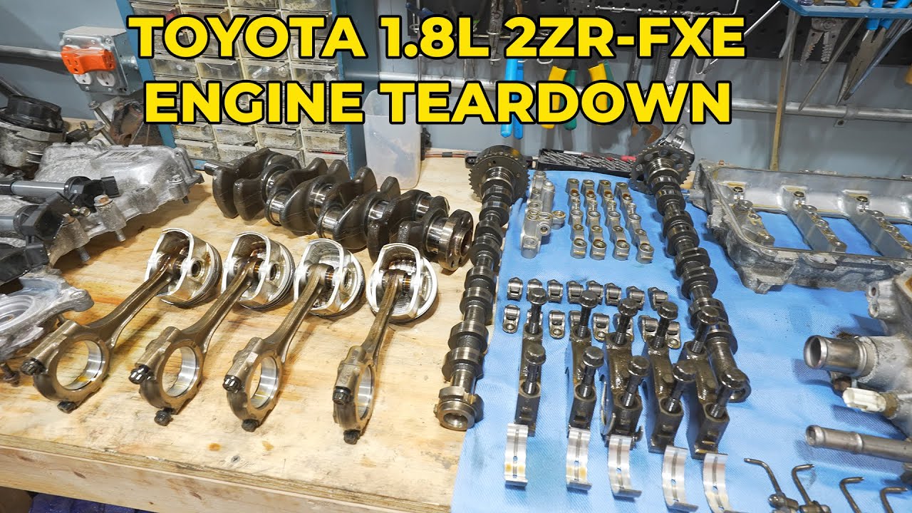 Toyota 2ZR-XFE 1.8L Engine Teardown Disassembly - due to bad head gasket on a Prius