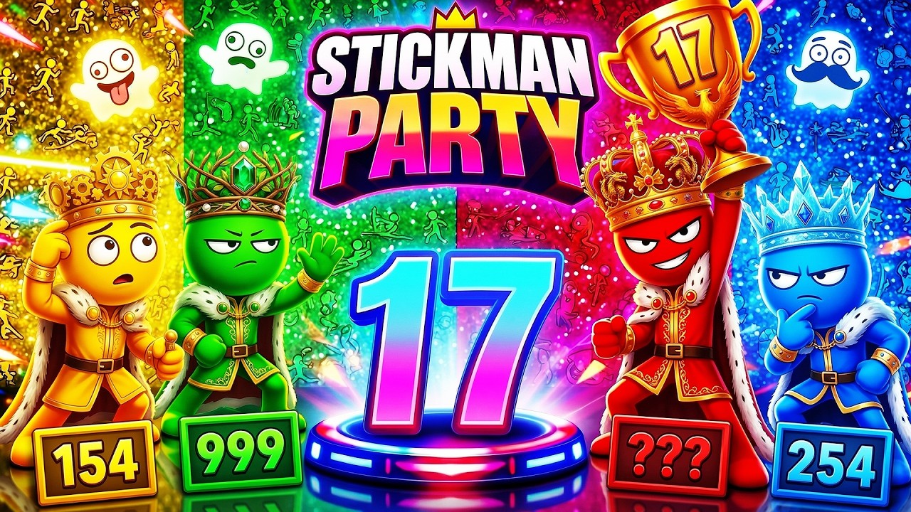 Stickman Party Tournament Mode 1234 Players Mini Games Update part 17