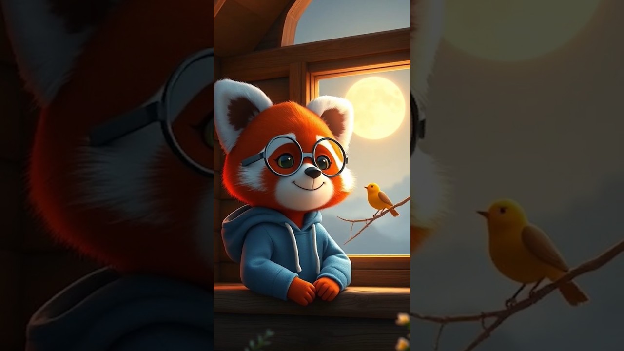 Panda and small bird story..🥹 