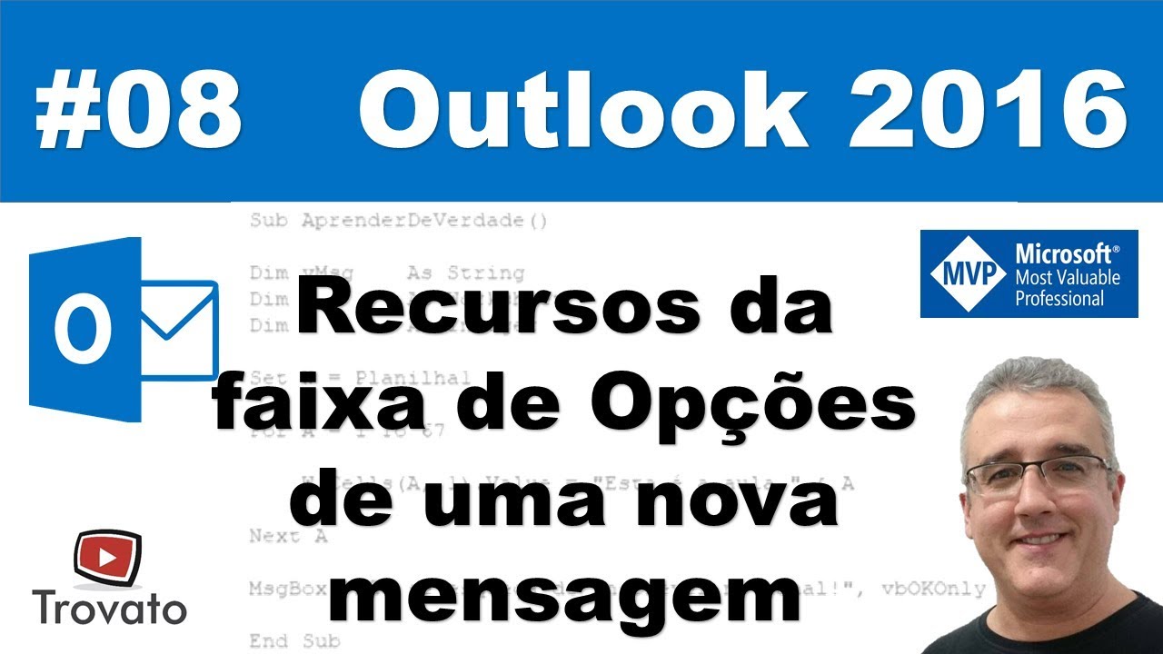 #08 – Recursos da faixa de Opções de uma nova mensagem - Outlook 2016