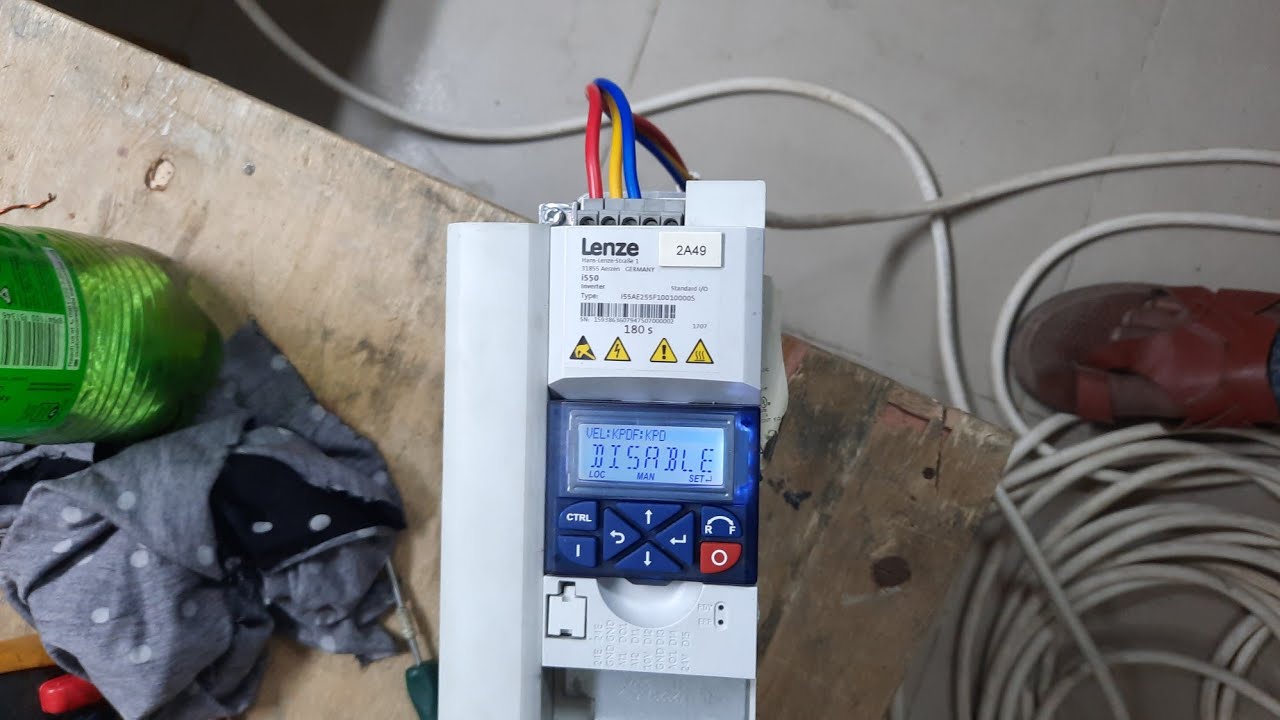 Lenze i550 5.5kw display run