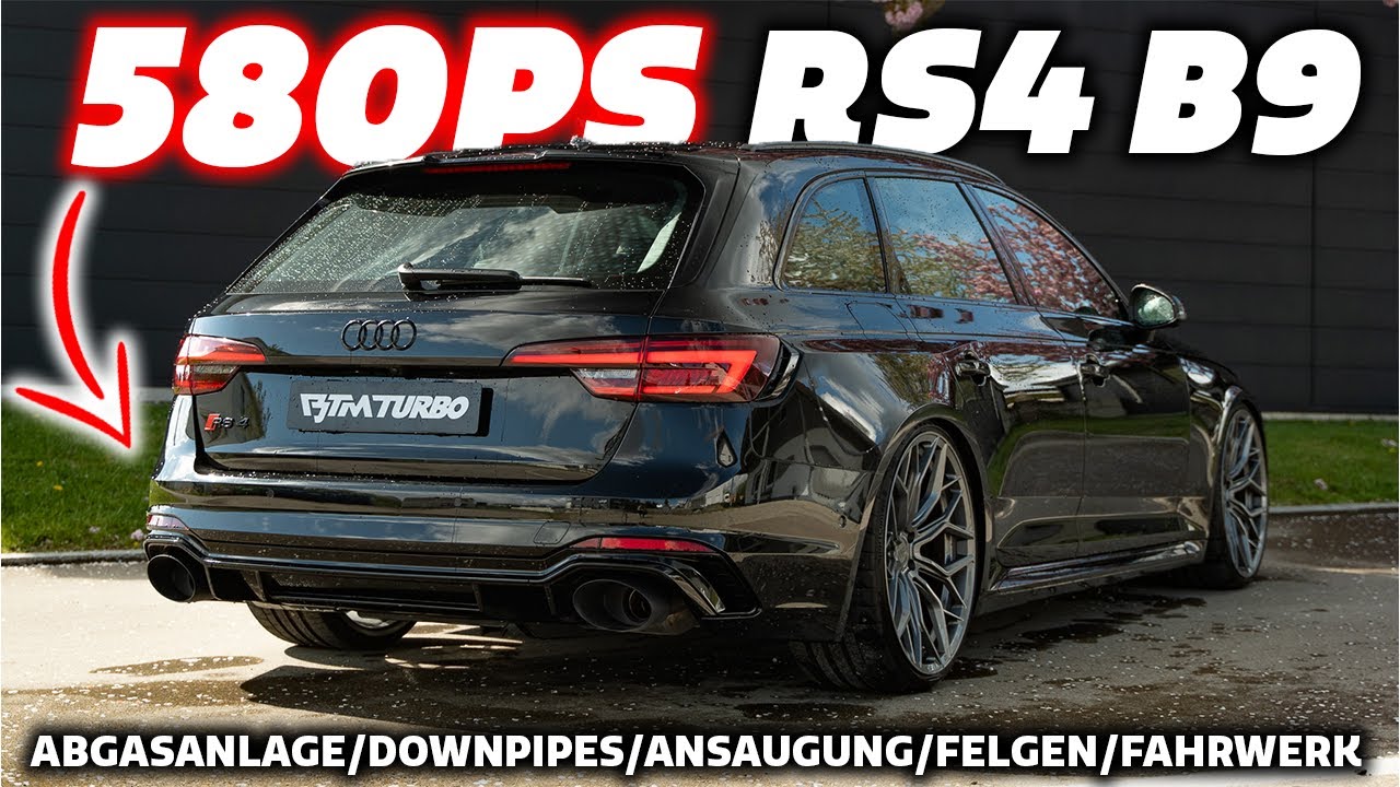 580PS mit TÜV im AUDI RS4 B9 - Downpipes, Ansaugung, LLK, Abgasanlage, Felgen, Fahrwerk - Mehr Sound