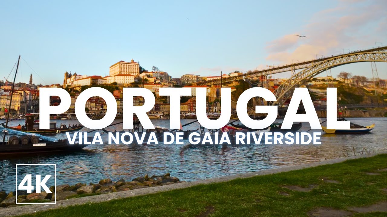 Gaia Riverside Walk 🇵🇹🎶 | Street Music & Douro River Views • ASMR Porto (4K, No Talking)