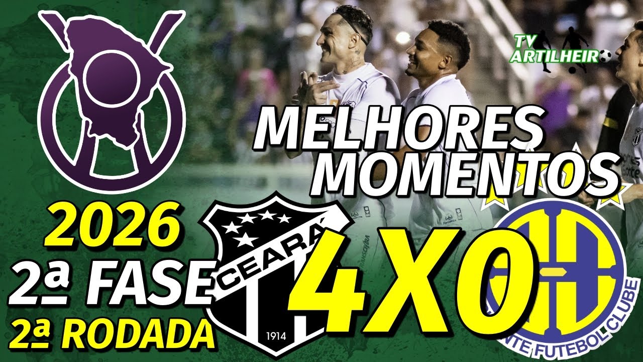 [Cearense '26] 2ª Fase | 2ª Rodada | Ceará 4 X 0 Horizonte | Melhores Momentos | TV ARTILHEIRO
