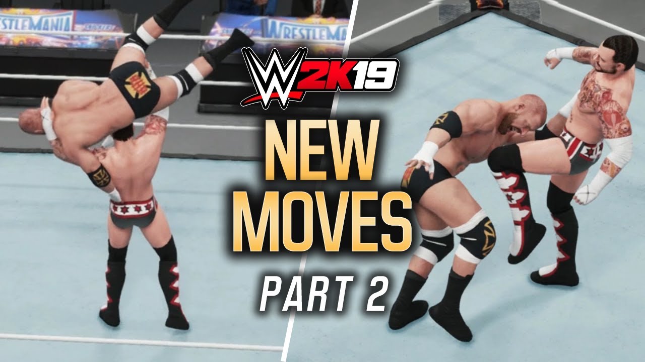 WWE 2K19 - NEW MOVES CONCEPT PART 2! (450 Foot Stomp, G-T-5 & More)