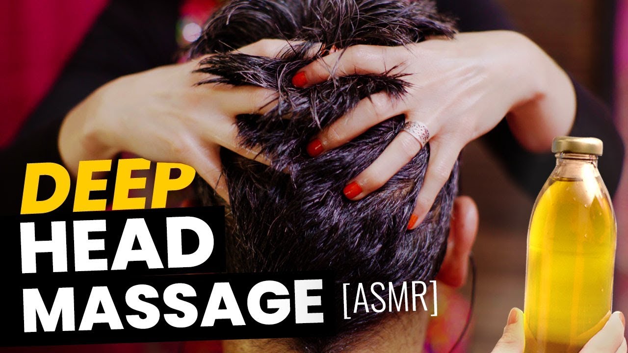 ASMR Deep Binaural Head Massage with Mustard Oil. Hair Pulling, Head and Scalp Scratching (4K)