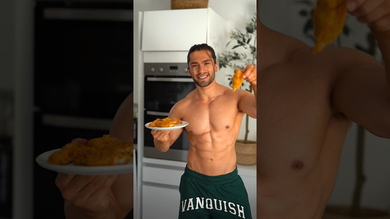 Healthy crispy chicken goujon ￼recipe! 90% less fat, all the flavour.