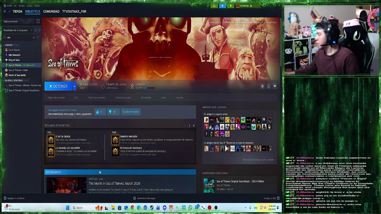 👾 LIVE | Sea of Thieves | Jugando un rato o Sacando logros :3🐍