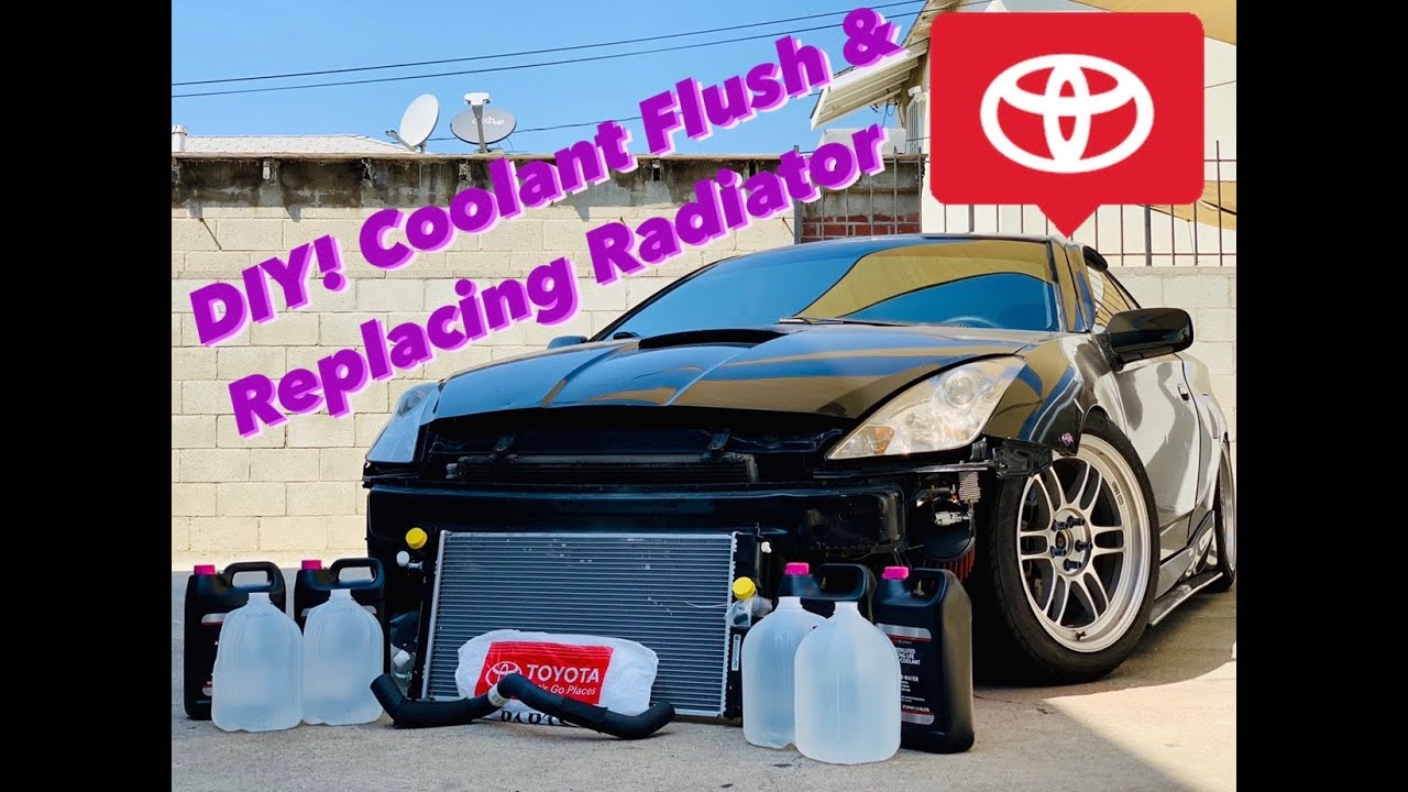 How to do a coolant flush/replace radiator (Celica)