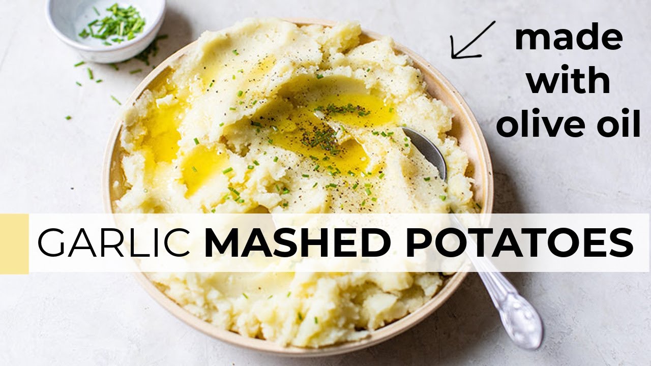 GARLIC MASHED POTATOES | dairy-free + vegan recipe