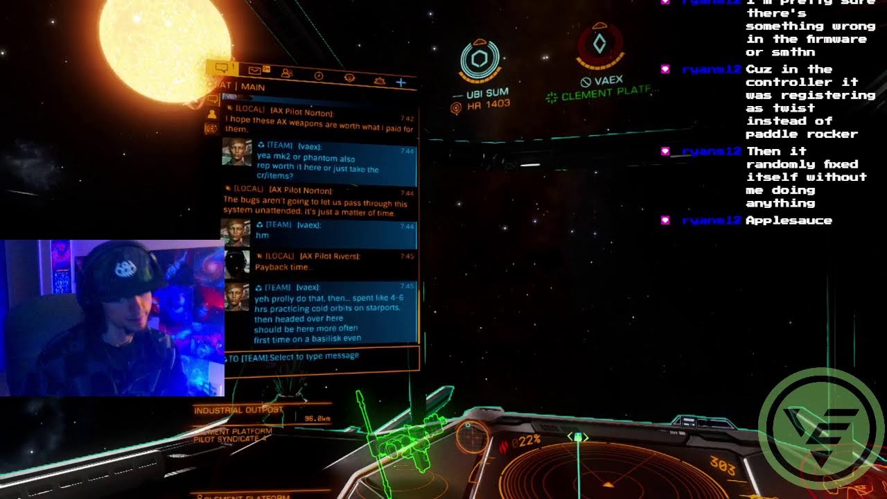 Having fun in space!