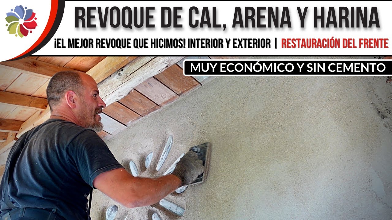 🔨 ¡RESTAURAMOS la CASA de BARRO! la MEJOR RECETA de REVOQUE a la CAL  sirve para INTERIOR y EXTERIOR