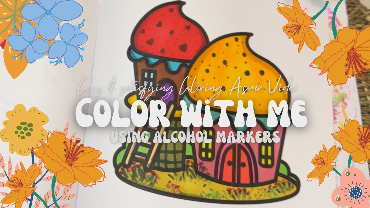Simple ASMR Coloring 🎨 | Relaxing Marker Sounds #fyp #asmr #relaxing #oddlysatisfying #coloring 