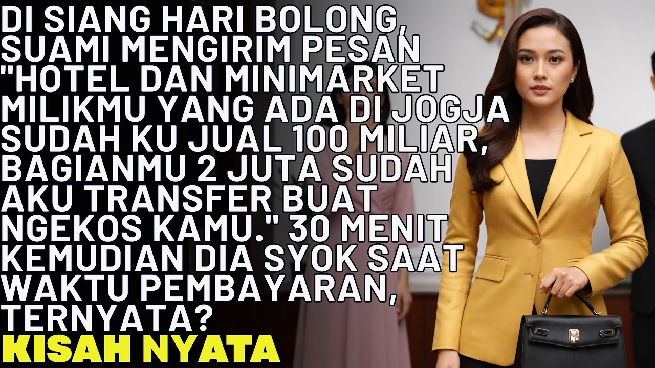 SUAMI JUAL HOTEL 100M BUAT GUND!KNYA, AKU CUMA DIKASIH 2JT DAN DIUS!R - PAS MAU DICAIRKAN UANGNYA..?