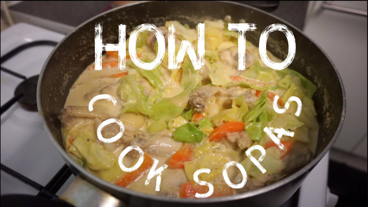 How to Cook Sopas (Creamy Chicken with Pasta Soup)