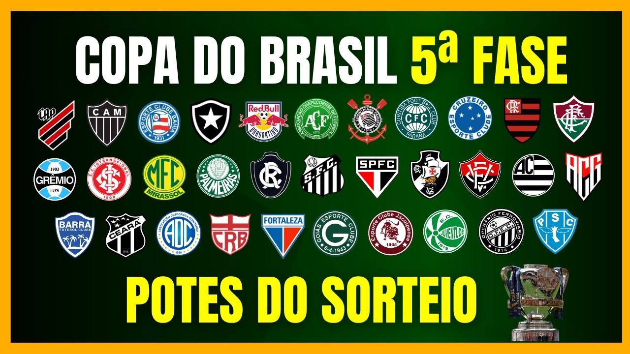 COPA DO BRASIL 2026 | POTES DO SORTEIO DA 5ª FASE | QUANDO SERÁ O SORTEIO?