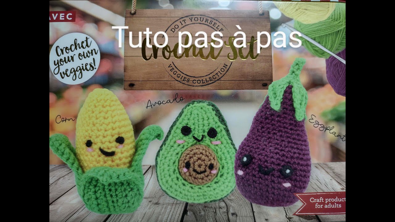 AUBERGINE kit crochet légumes ACTION