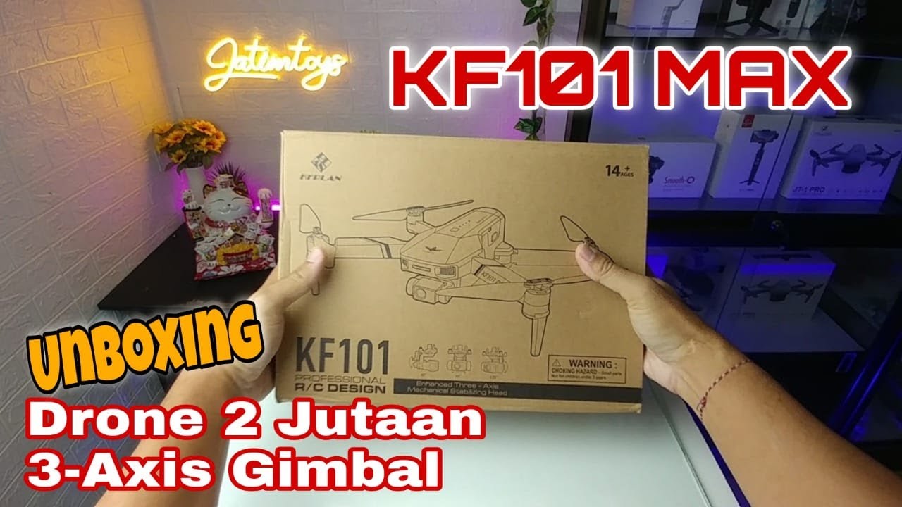 Unboxing KF101 Max Drone 2 Jutaan 3-Axis Gimbal 4K Camera