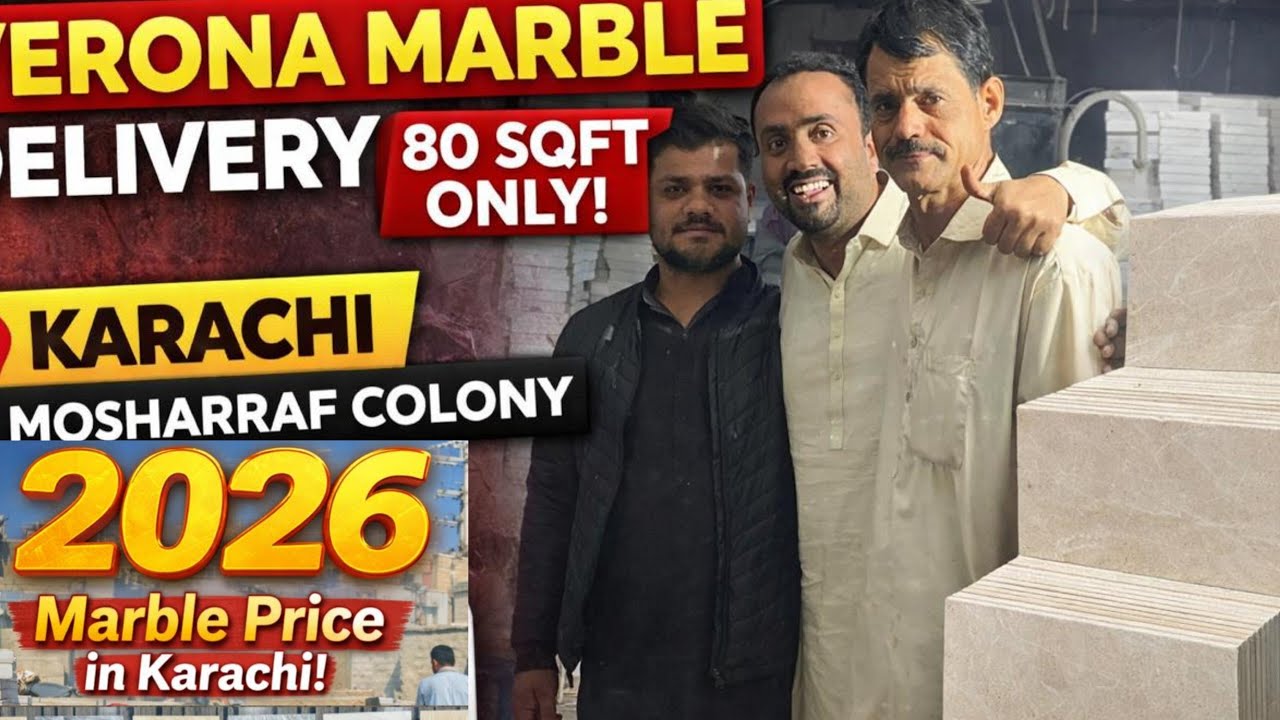 Verona Marble Delivery | Karachi Mosharraf Colony | Only 80 Sqft | Manan Marble 