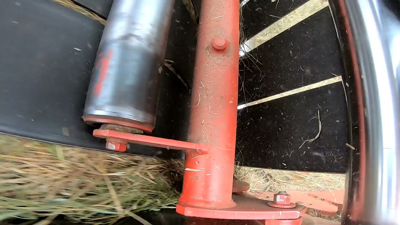 Inside a Round Baler.