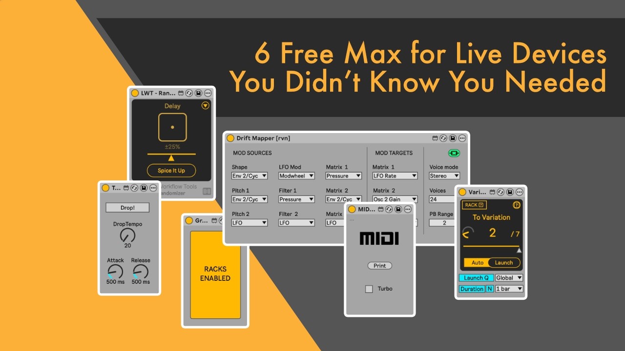 6 бесплатных устройств Max for Live, о необходимости которых вы даже не подозревали.