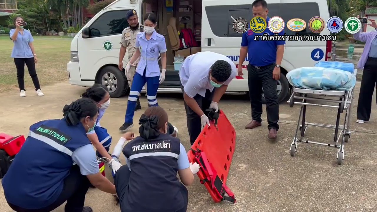 โรงพยาบาลบางเลนพร้อมภาคีเครือข่าย:การซ้อมแผนเผชิญเหตุผู้ป่วยจิตเวชจุดเพลิง ณ วัดบางปลา