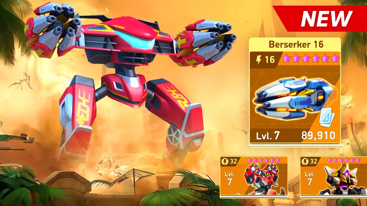 NEW WEAPON Berserker 16 - Panther, Blockhorn, Scorpius - Mech Arena