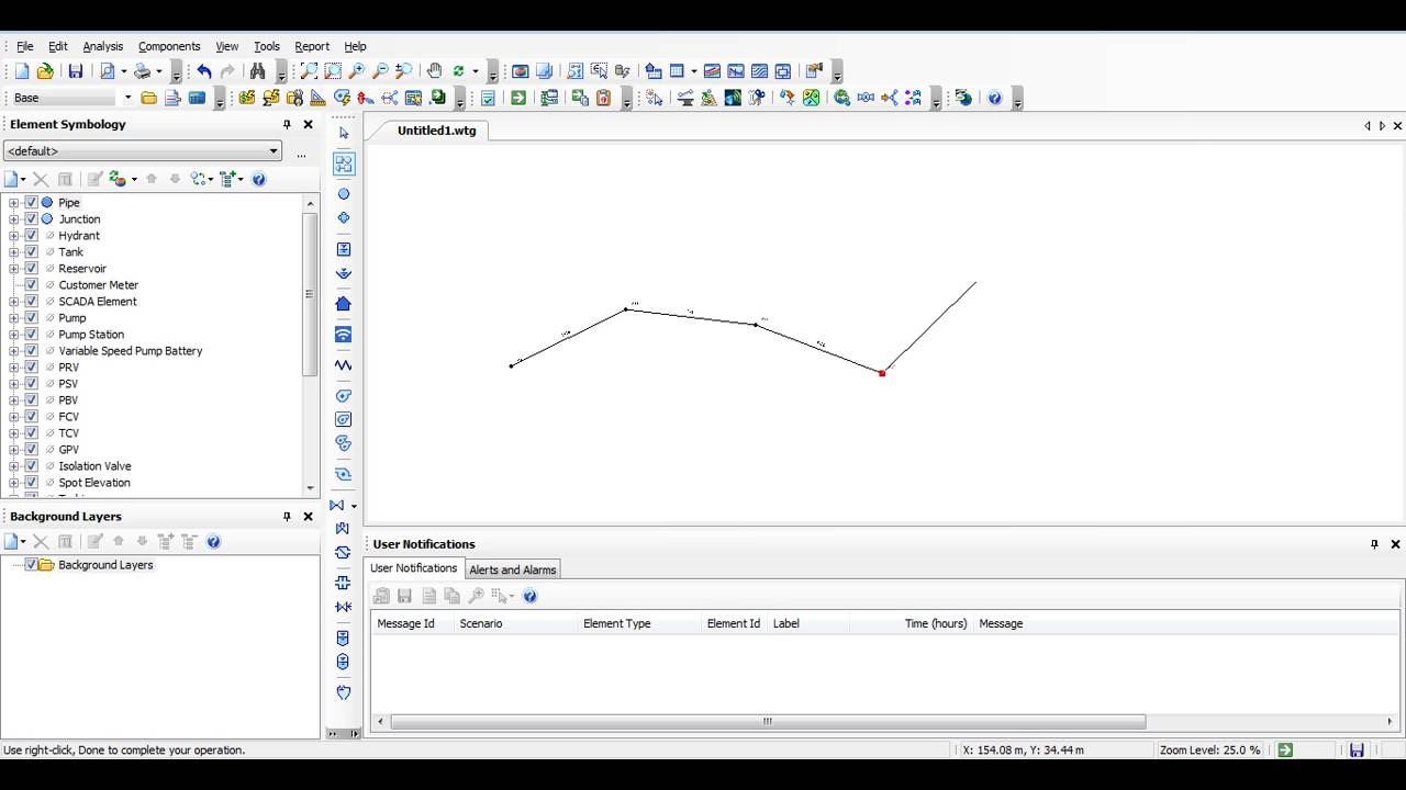 Bentley watergems , hammer (how to draw a pipe line automatically from an excel sheet by cad vba)