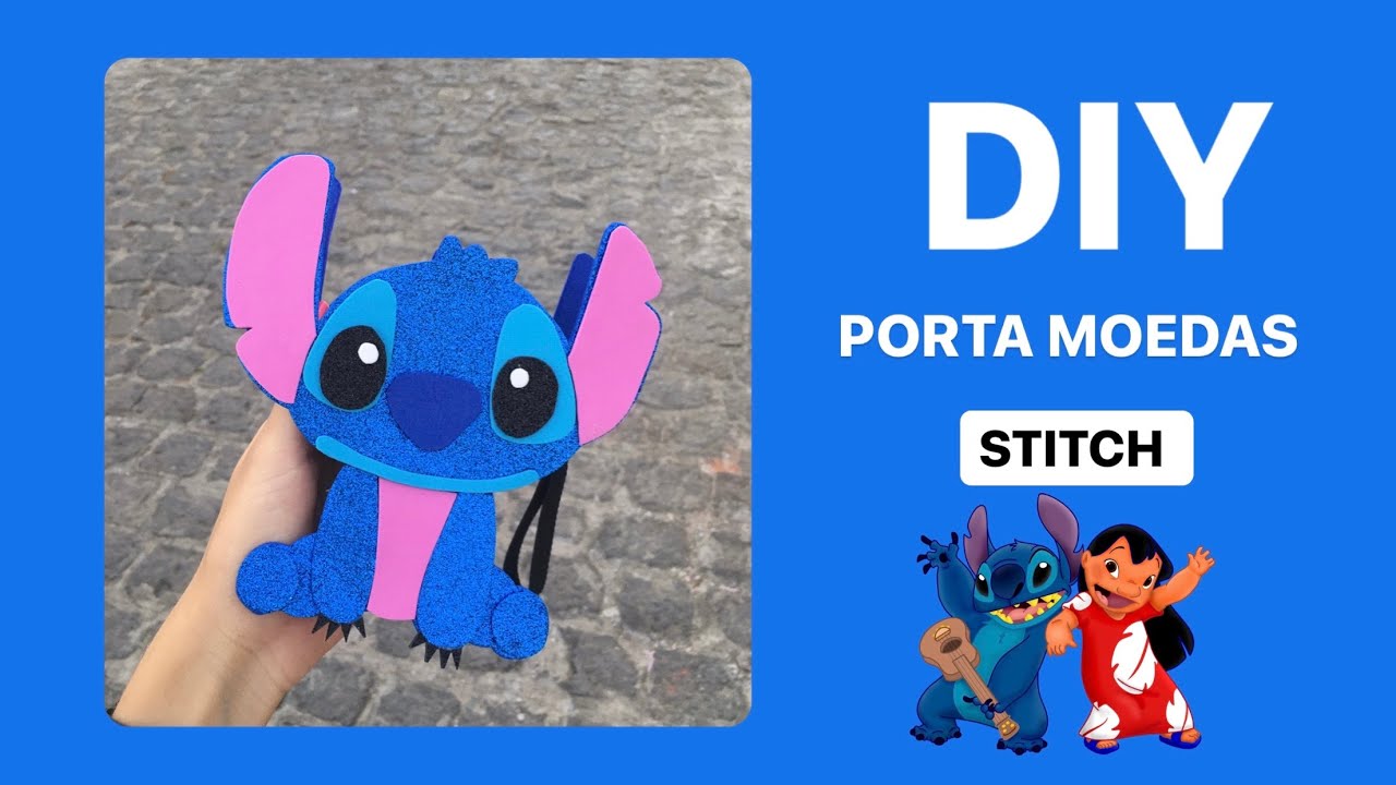 DIY | PORTA MOEDAS STITCH 💙