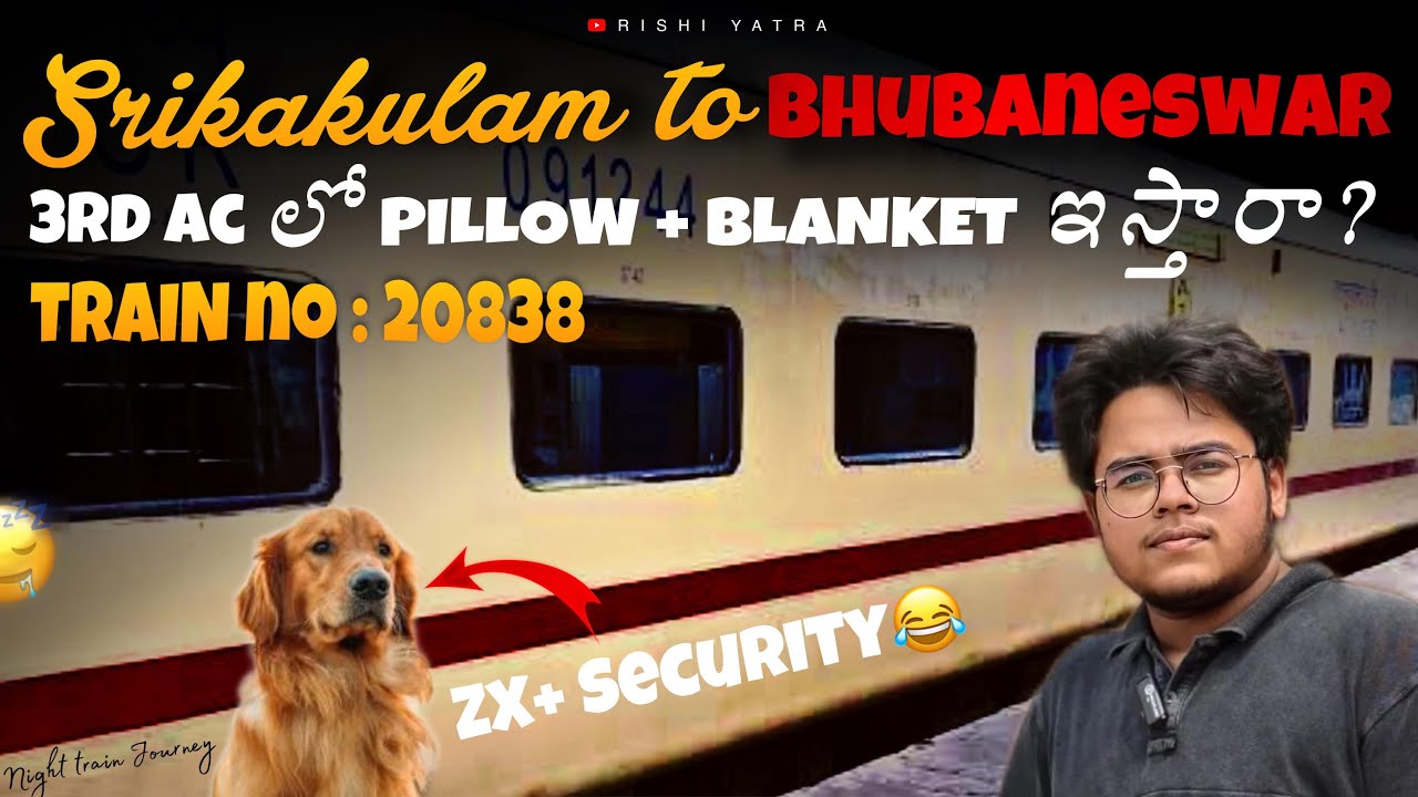 Srikakulam to Bhubaneswar 🚆| Jnrd Bbs Super-Fast Express | Konark & Puri | Train No : 20838
