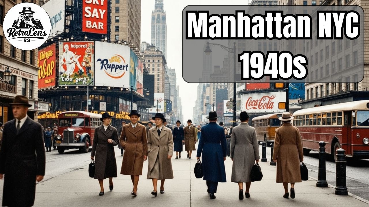 What Was Manhattan NYC 1940s Really Like During WWII ? Ai Reconstruction