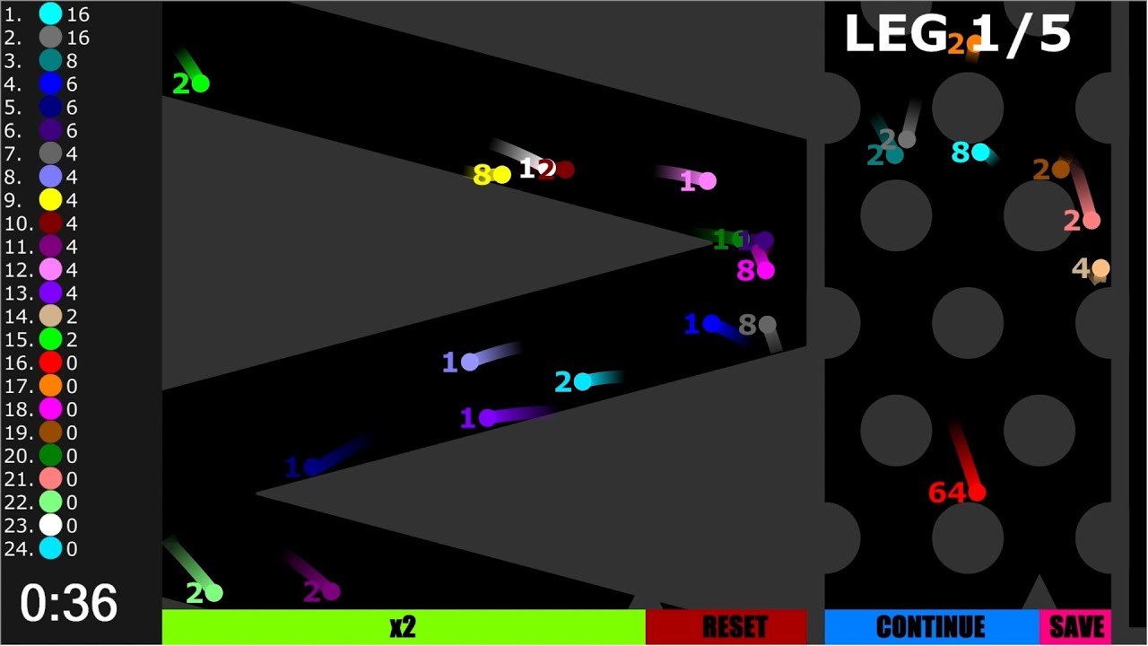Multiply Challenge - Marble Race in Algodoo