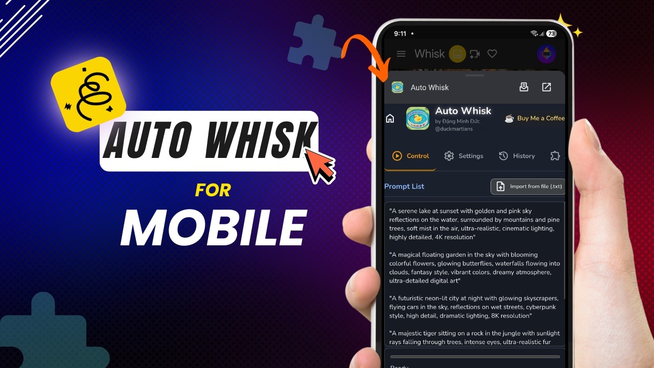 Auto Whisk ai Extension on Mobile 🤯 | Full Setup & Demo