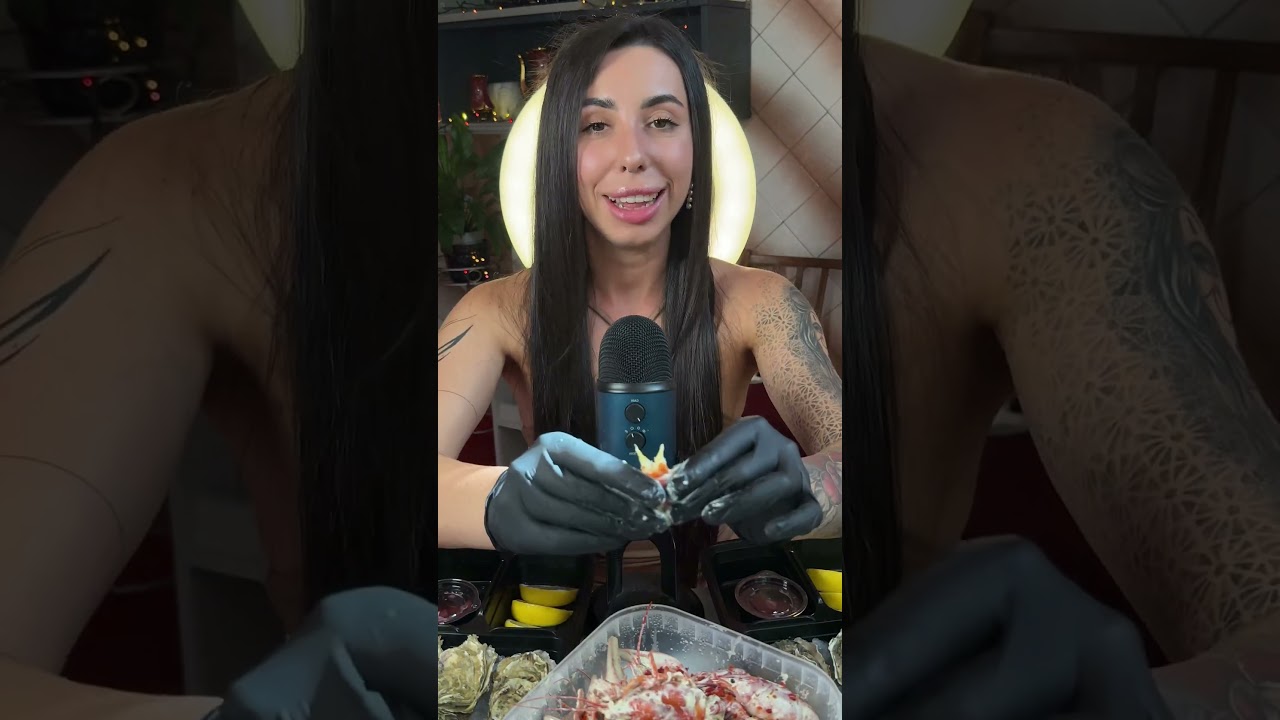 ASMR mukbang 🤩🍤#gorgeouswhisper #asmrwhisper #relax #mukbang
