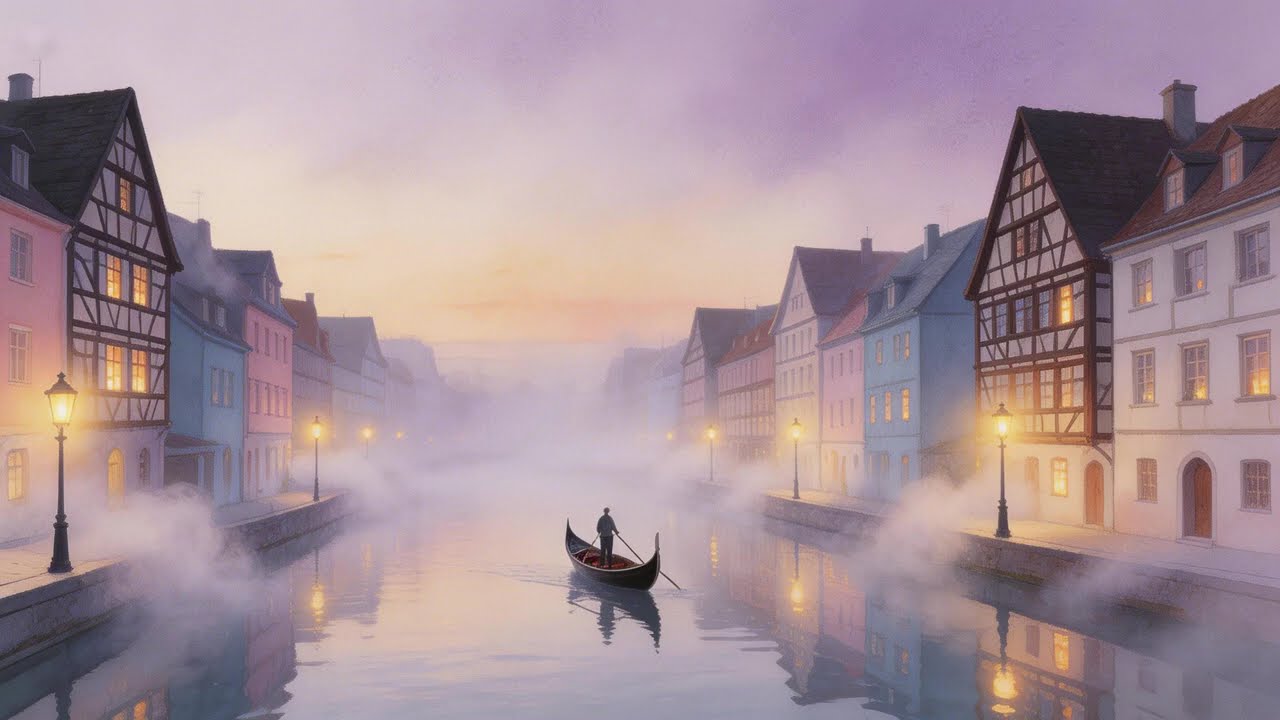 Foggy Dream -  Piano + Stream Water Flowing - 432Hz