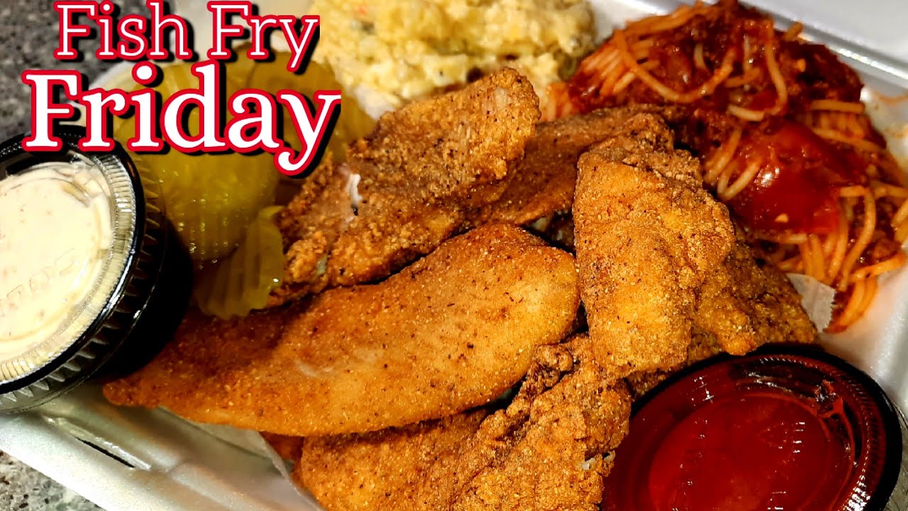 Mustard fried Catfish & Spaghetti Dinner| St Louis Fish Dinner| #FishFryFriday