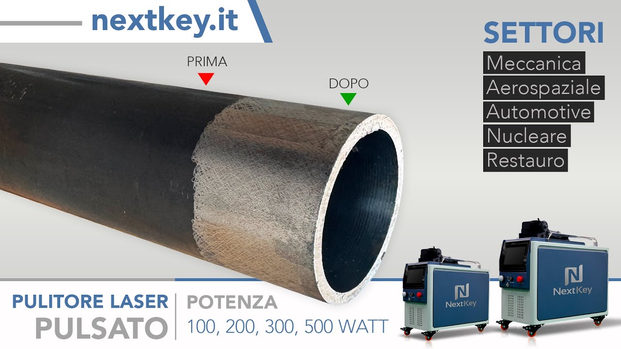 Laser portatili rimuovere ruggine su tubi in acciaio | Nextkey Srl