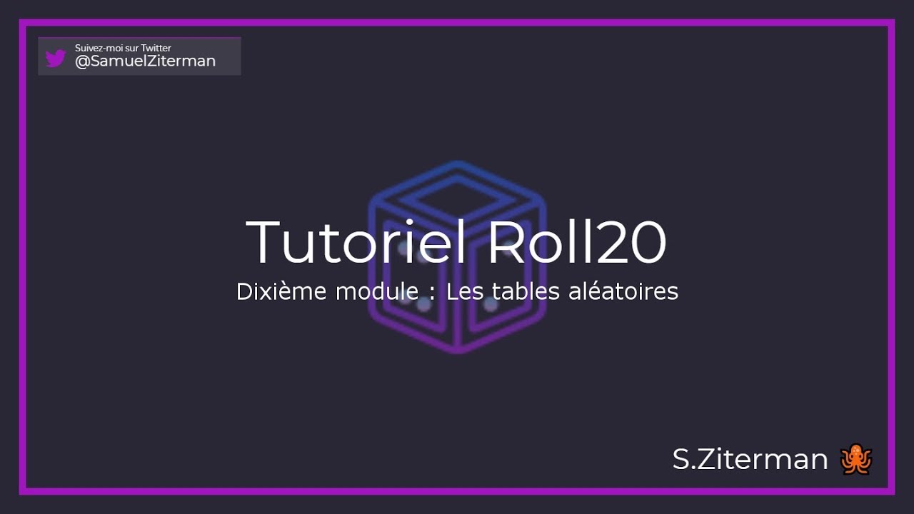 Tuto Roll20 FR : tables aléatoires #10
