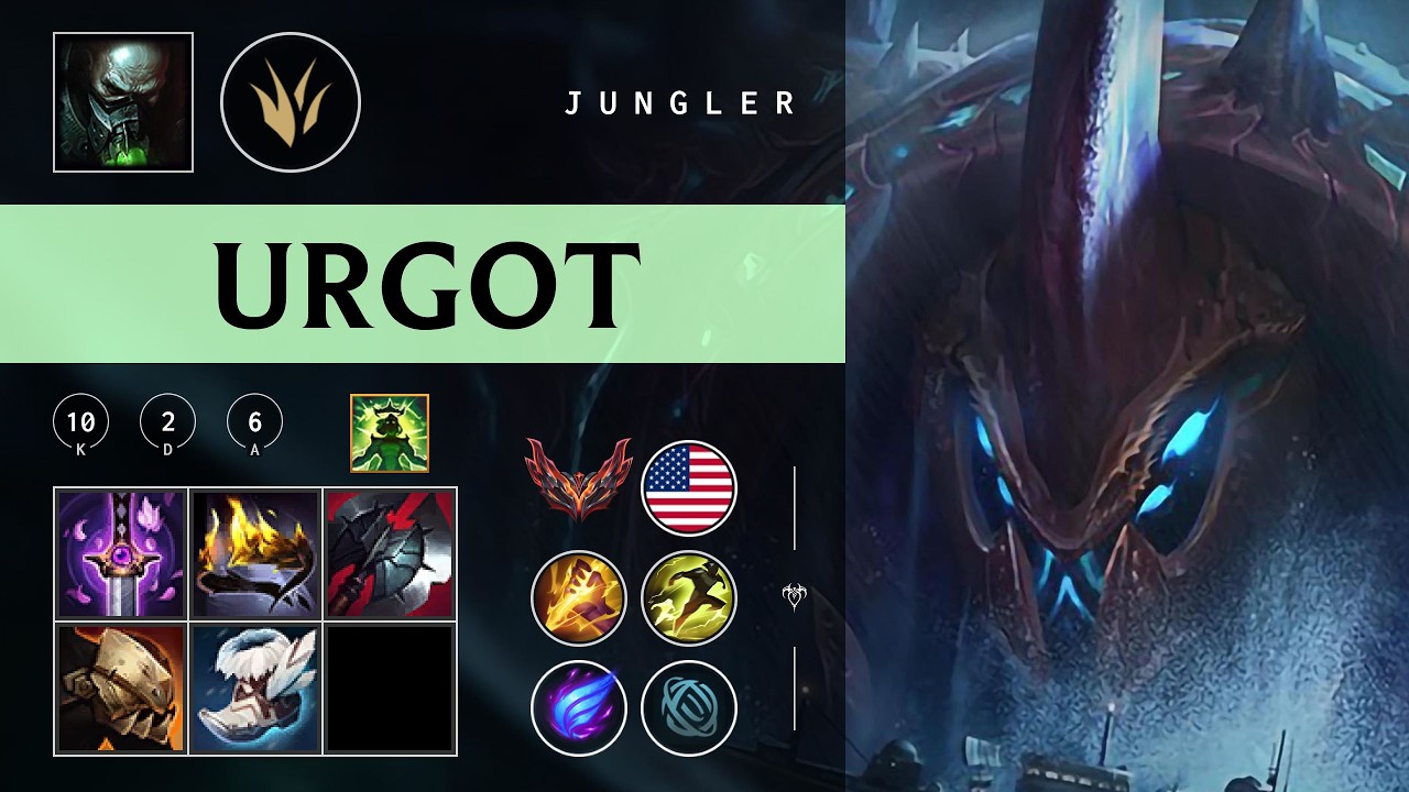 Urgot Jungle vs Lee Sin - NA Grandmaster Patch 26.05
