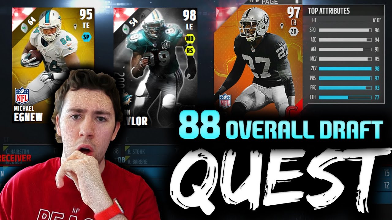 HOW IS THAT NOT HIGHER!?! QUEST FOR 88 OVERALL DRAFT!! | MADDEN 16 DRAFT CHAMPIONS