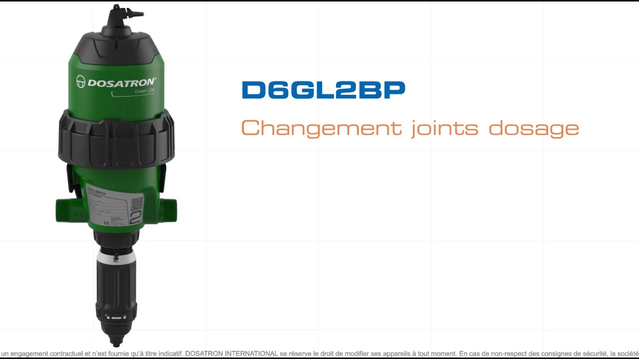 D6GL2BP Changement joints dosage