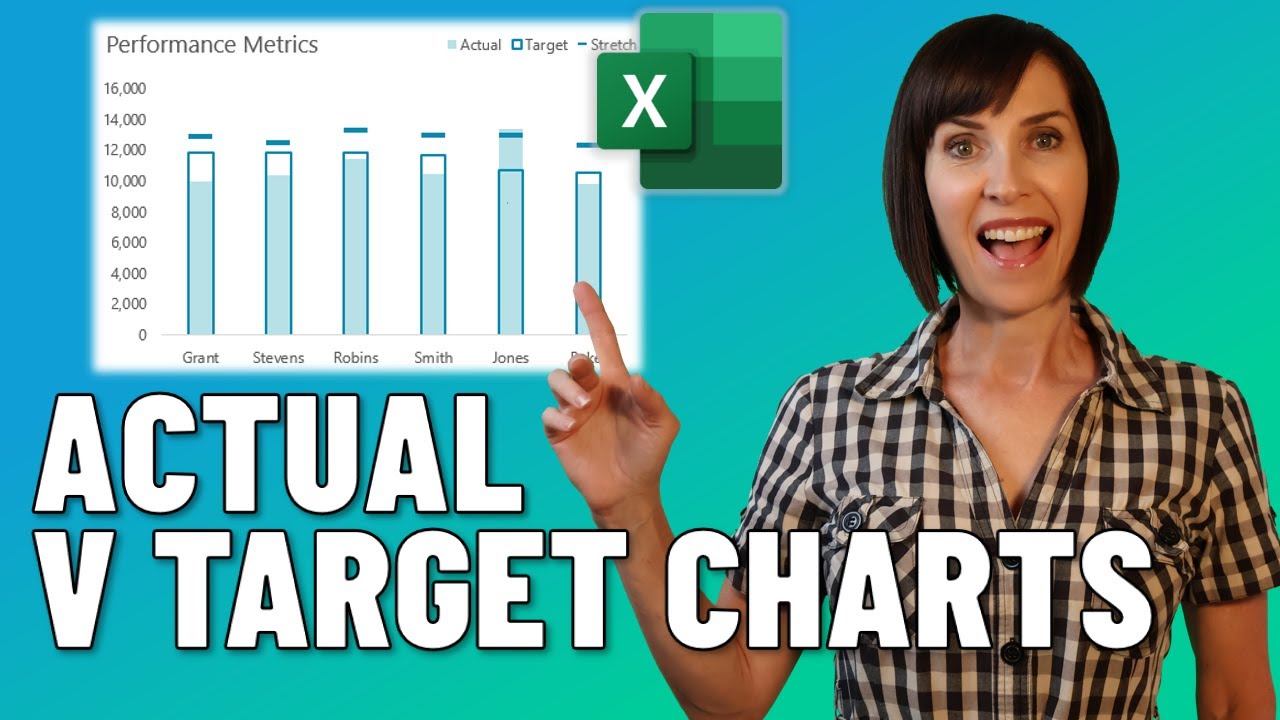 Impress Your Boss with this Excel Actual v Target Chart Technique - Quick and Easy!
